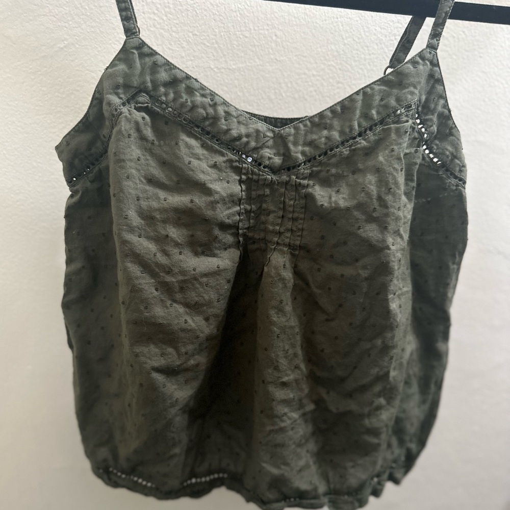 olive green babydoll top